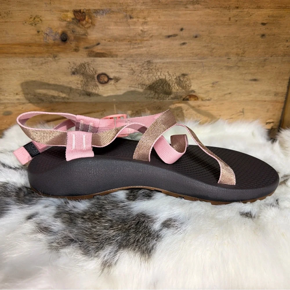 Chaco Z2 Women's Sandals Brown with Pink Straps - Picture 10 of 12
